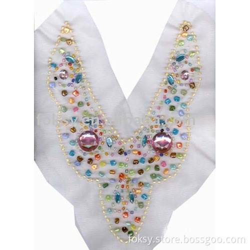 beads lace collar